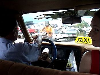 Im Taxi zum Markt in Polamar auf der Isla de Margarita